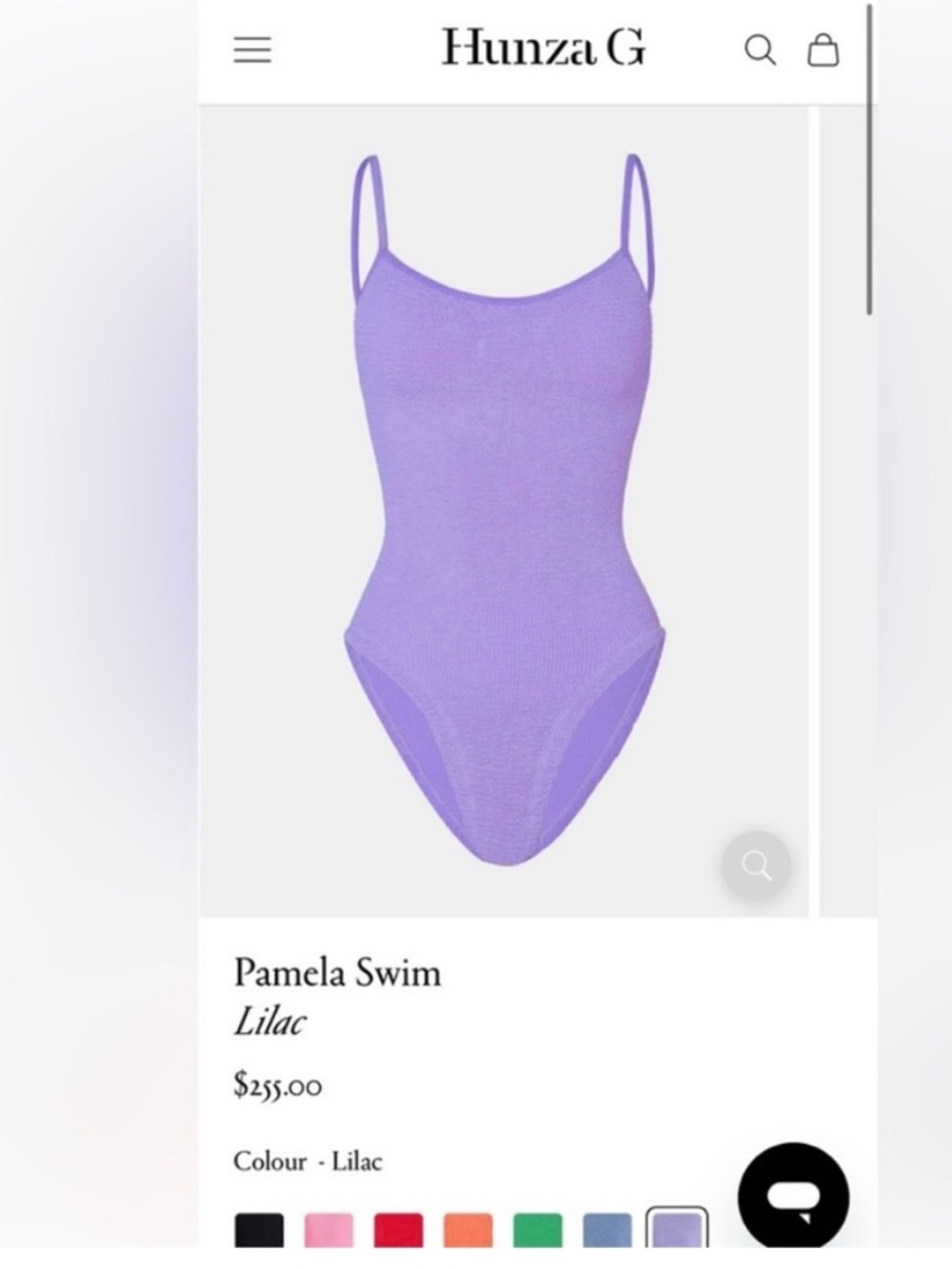 NWT • Hunza G Pamela swim suit in lilac - Picture 5 of 13